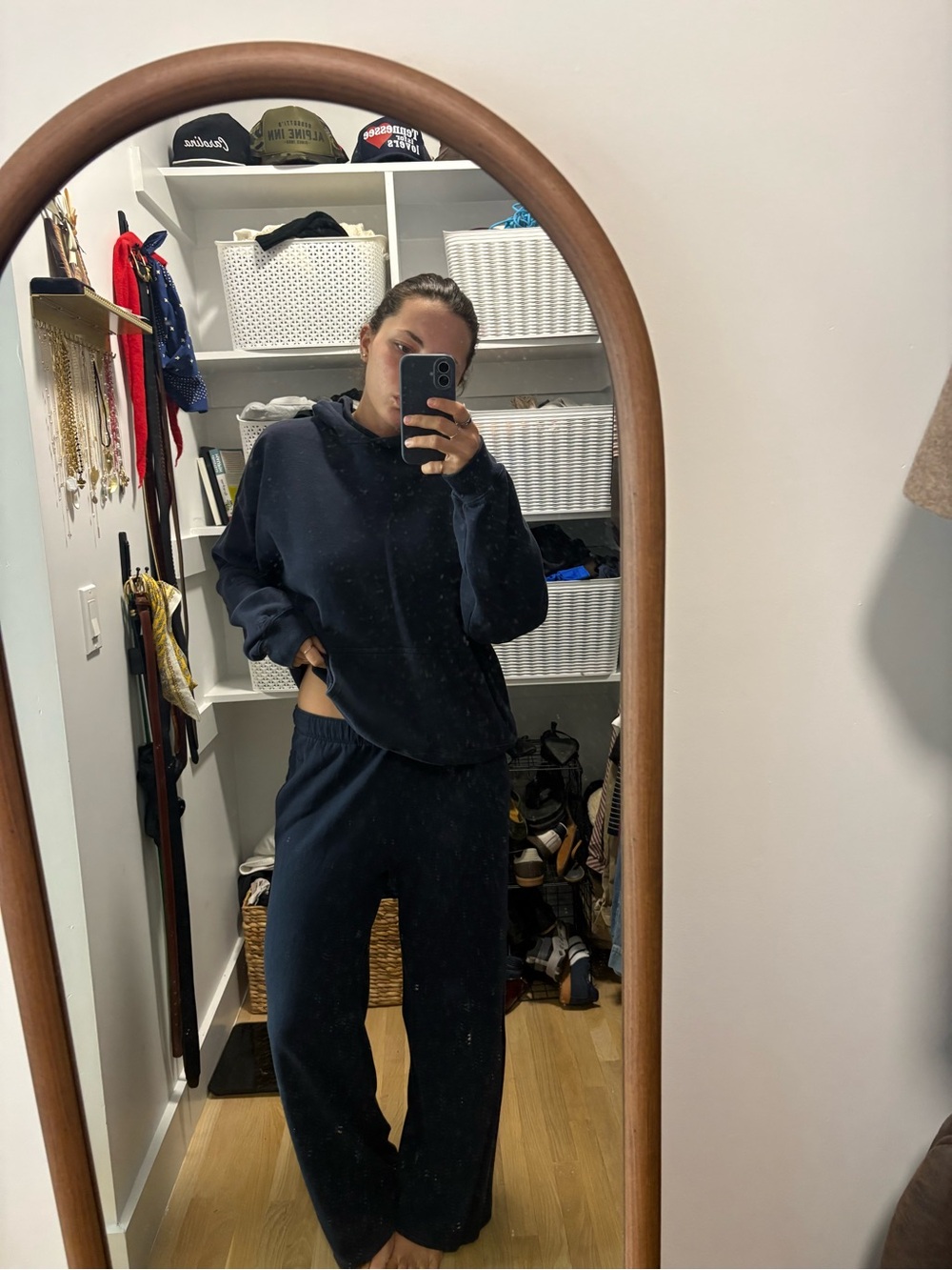 Women's Navy sweat set